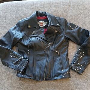 Harley-Davidson Black Studded Leather Jacket